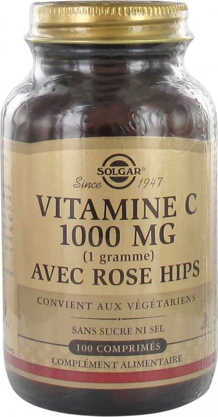 Solgar Rose Hips + Vitamin C 1000 mg Tablets