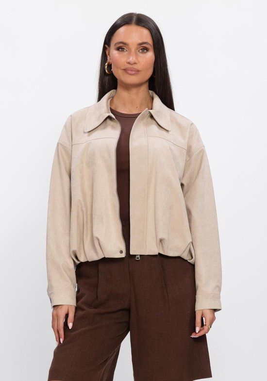 GRACE & MILA Zomerjas Dames Beige Maat L