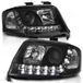 Audi feux de jour LED, phares design, noir, Audi A6 (4B) 2001-2004