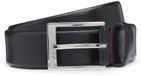 HUGO Leren Riem Gellot W85 Zwart