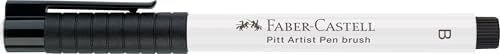Faber-Castell 167401 - lot de 5 feutres Pitt Artist Pen, blanc, largeur de trait B, pointe pinceau.