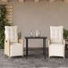 Maison Exclusive - Ensemble de jardin 3 pièces avec coin repas et coussins, beige, en polyrotin