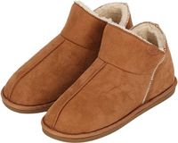 Apollo Home Boots Dames Suede Sloffen Pantoffels Cognac Maat 41/42