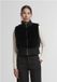 Urban Classics Gilet court en fausse fourrure pour femme - Noir - M