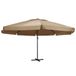 Maison Exclusive - Parasol avec mât en aluminium, 600 cm, couleur taupe