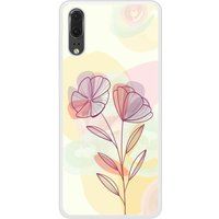 P20 Floral Bedrukt siliconen hoesje