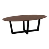 QUVIO Eettafel Sofia - Ovaal - 220x100 cm - W-poot - FSC® gecertificeerd mangohout - Bruin