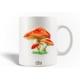 Keramische mok maniacase, Red Mushroom