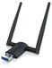 Adaptateur WLAN 1200 Mbit/s, double bande, avec 2 antennes externes 5 dBi