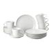 Thomas Cucina Bianca, wit, set 18-delig, ontbijtborden, combi-kopjes en schoteltjes, vaatwasser- en magnetronbestendig, eenvoudig design - esthetisch en functioneel