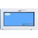 Eco-blu - Fenêtre PVC H500 mm x L1000 mm blanc, à soufflet abattant verre transparent