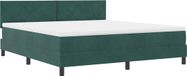 vidaXL LED Boxspringbed met Matras Donkergroen Fluweel 180 x 200 cm
