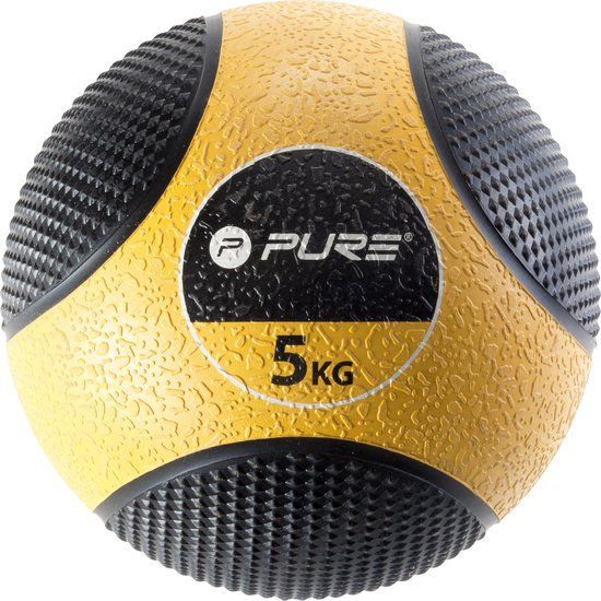 Pure2Improve Medicine Ball - 5kg - Geel