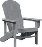 vidaXL Adirondack-stoel Lichtgrijs HDPE