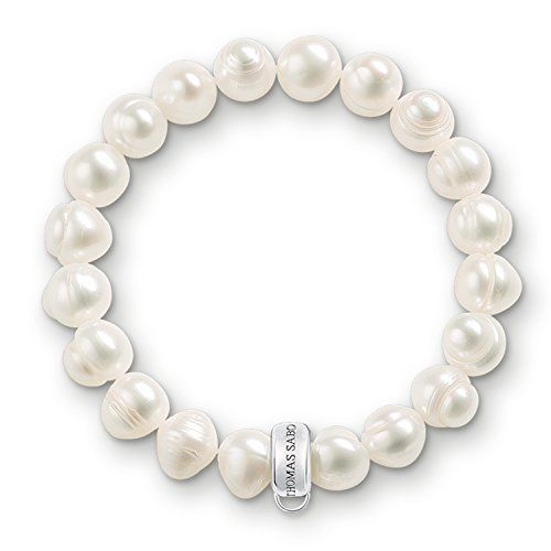 Thomas Sabo Charm Club Damesarmband, 925 Sterling Zilver, Gekweekte Zoetwaterparel