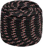 vidaXL Multifunctioneel touw 14 mm 25 m Zwart en Rood PP