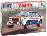 Italeri Modelbouwpakket Auto - 3621 Fiat 131 Abarth Car - 1977 Sanremo Rally Winner Plastic - 1:24 - Modelbouw