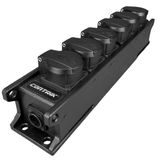 Contrik Power Strip Xtreme Outdoor CPPSF6RD-TT IN: 1x powerCON TRUE1 Out: 6x Schuko en 1x powerCON TRUE1 stroomverdeler