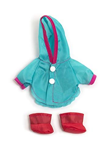 Miniland 31676 poppenkleding - turquoise, rood - 21 cm