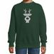 Bellatio Decorations Kerstsweater voor kinderen - groen - met zilveren rendier - glitter bedrukking 152/164