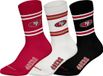 NFL SAN FRANCISCO 49ERS Crew Socks - 3-pack - Rood/Wit/Zwart - Maat 43/46