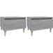 Sonoma Tables d'appoint 2 pcs gris 50x46x35 cm bois ingénierie