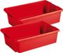 Sunware Nesta Storage Box - 2x - Plastic - 30 Liters - Red - Stackable