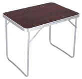 Verk 14468 Table de camping – pliable 80 x 60 x 70 cm marron