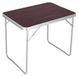 Verk 14468 Table de camping – pliable 80 x 60 x 70 cm marron