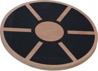 Relaxdays Balance Board, Hout, Rond, 8 x 40 cm, Natuur/Zwart