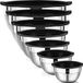 Unyqoos® set de mélange, 7 pièces, en acier inoxydable, avec couvercles hermétiques, empilable et lavable au lave-vaisselle – 1,5 / 0,8 / 0,6 / 0,5 / 0,4 / 0,3 / 0,2 litre, pour mélanger et servir