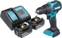 Makita DHP 490 SF accu klopboormachine 18 V 65 Nm borstelloos + 2x accu 3.0 Ah + lader