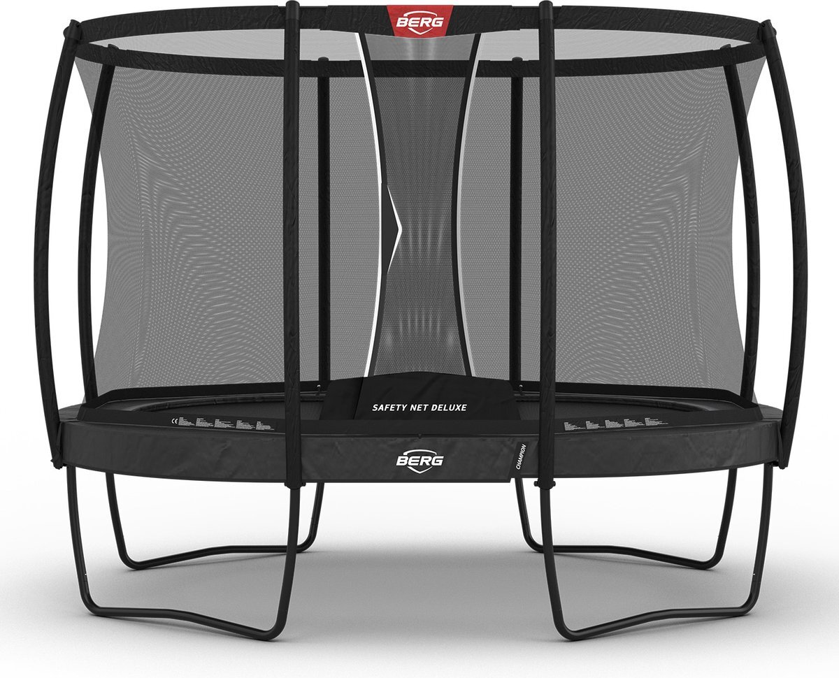 Berg Champion Regular Trampoline - Ovaal - Grijs - 350 cm - incl. veiligheidsnet deluxe