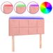 VidaXL Hoofdbord LED 90x5x78/88 cm Polyester Roze