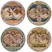 As285 Absorberende onderzetters, 4-1/4-inch "Old World Maps", set van 4