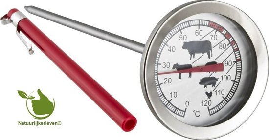 Natuurlijkerleven Thermometer voor barbecue 0 Â° C + 120 Â° C