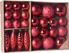 Merkloos / Sans marque Bellatio Decorations Kerstballen - 31 stuks - rood - kunststof - mix