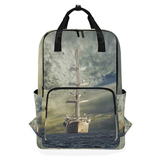 MONTOJ Travel Rugzak Cool Zeilschip Patroon School Rugzak