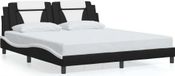 Maison Exclusive - Cadre de lit Viana avec LED sans matelas noir et blanc 180x200 cm