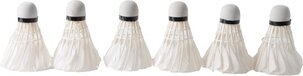 SHUTTLECOCKS FEATHERS PER 6 PSC - WHITE