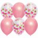 Haza Feestversiering roze-mix thema ballonnen 6x stuks 30 cm