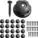 Bols Boutons de bâche boutons ronds - 20 pièces - crochets de bâche pour remorques - avec vis - filet de remorque - bouton en plastique - boutons de fixation - remorques automobiles