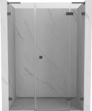 Mexen Lunar L porte de douche avec charnières à droite 150 cm, transparent, gun metal