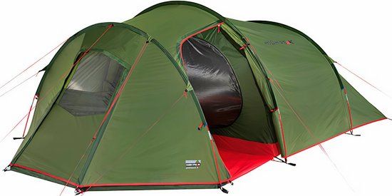 High Peak Goshawk 4 Tent - pesto/red - 4 Person