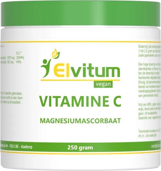 Elvitum Vitamine C Magnesiumascorbaat Poeder 250GR