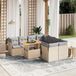 Maison Exclusive - Ensemble de jardin pour le jardin, 9 pièces, avec coussins, beige, en polyrotin
