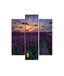 Homemania Muurfoto, paars, 3 stuks, natuur en landschappen per woonkamer, kinderkamer, meerkleurig, 57 x 0,3 x 60 cm, HM203MDF201, MDF