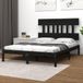 Maison Exclusive - Cadre de lit sans matelas noir 140x190 cm bois massif