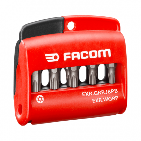 Facom EXR.GRP.J8PB 8-delig set schroefbits 1/4" resistorxogvgrip