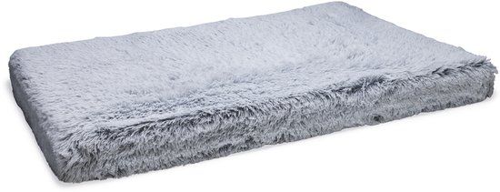 Beeztees Siba - Orthopedisch Hondenkussen - Fluffy - Grijs - 120x80x10 cm - Maat XL